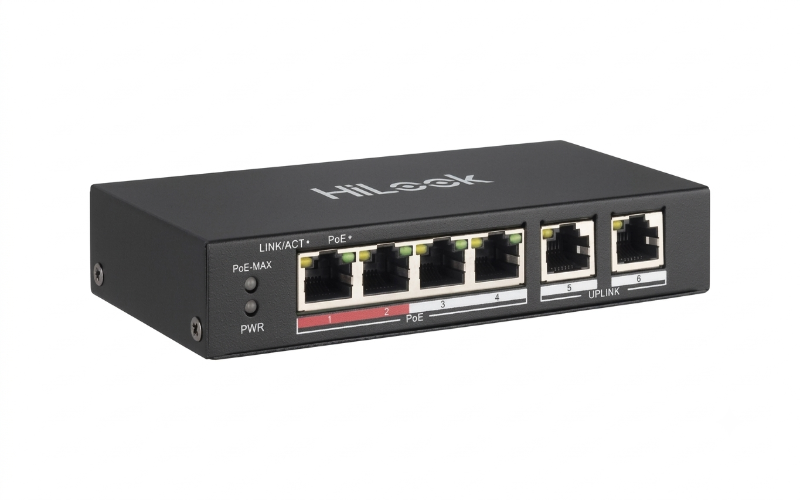 4POE + 2Uplink PORT HIKVISION HILOOK UNMANAGED FAST POE SWITCH NS-0106P-35