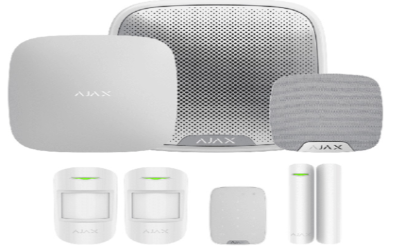 AJAX KIT3 HUB2(2G) MP WITH MOTION PROTECT - DOOR PROTECT - KEY PAD - STREET SIREN AND HOME SIREN AJAX-35655 WHITE