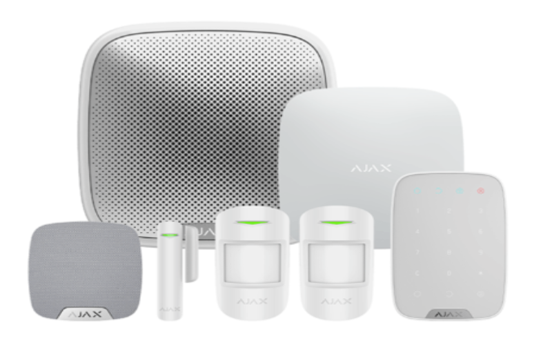 AJAX KIT 3 HOUSE WITH KEYPAD INCLUDES , MOTION PROTECT - DOOR PROTECT - STREET SIREN AND HOME SIREN WHITE AJAX-23337-WHITE