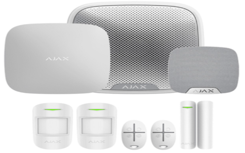 AJAX KIT1 HUB2(2G) MP WITH MOTION PROTECT - DOOR PROTECT - SPACE CONTROL - STREET SIREN - KEY FOB AND HOME SIREN AJAX-35649 WHITE
