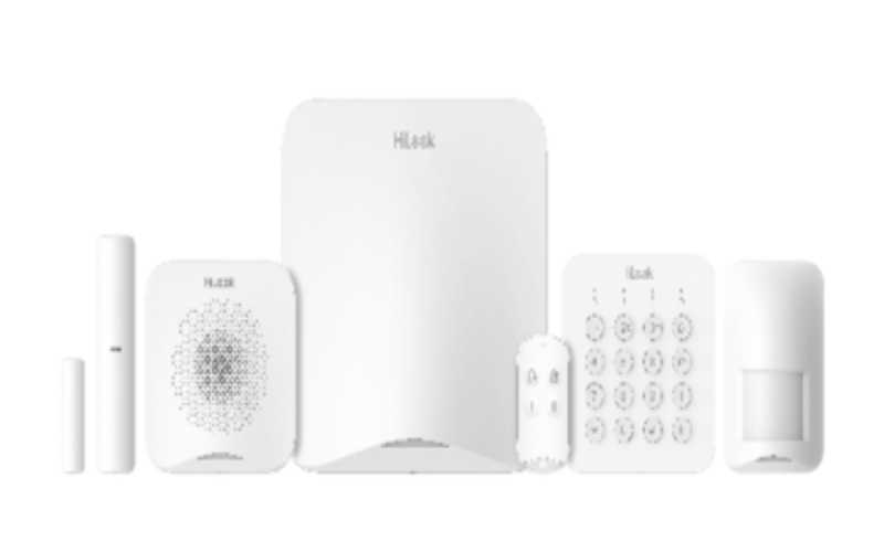 HiLook 16-Zone Wireless Alarm Security Kit with 4G, Keypad, PIR, Magnetic Contact &amp; Indoor Sounder - ALARM-A201PS-KIT1-16WE