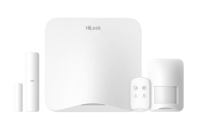 HiLook Kit 2 16-Zone Wireless Alarm Security Kit with 4G, Keypad, PIR, Magnetic Contact &amp; Indoor Sounder - ALARM-A201PS-KIT2-16WE